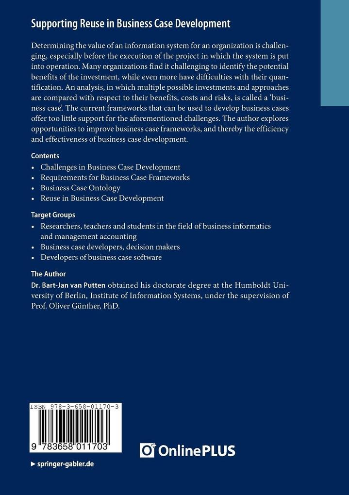 Weitere Ansicht: Supporting Reuse in Business Case Development | Bart-Jan van Putten