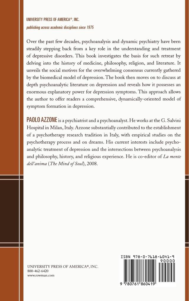 Weitere Ansicht: Depression as a Psychoanalytic Problem | Paolo Azzone
