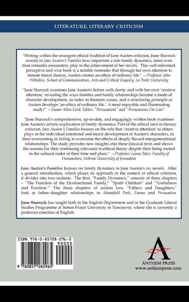 Weitere Ansicht: Jane Austen's Families | June Sturrock