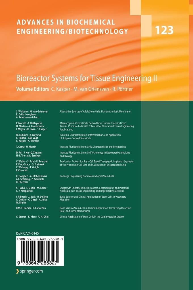 Weitere Ansicht: Bioreactor Systems for Tissue Engineering II