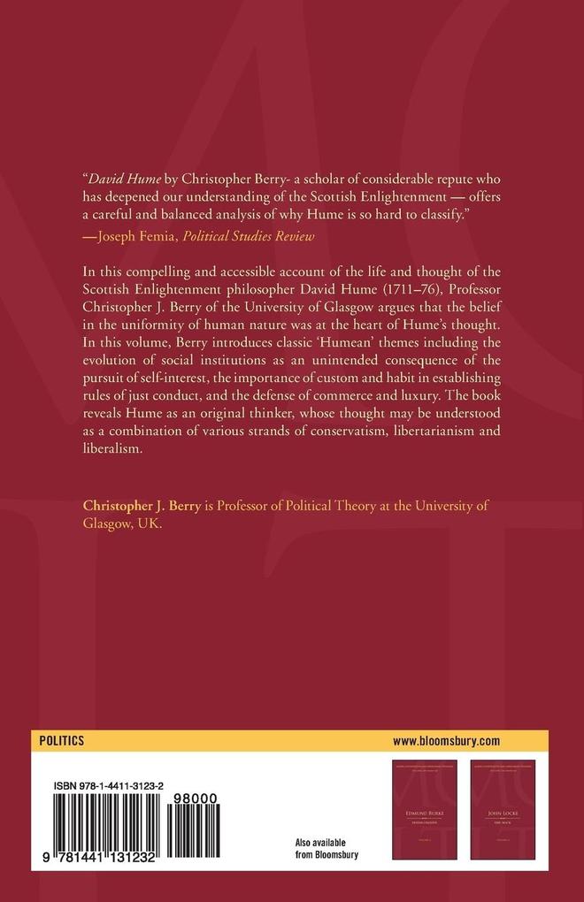 Weitere Ansicht: David Hume | Christopher J. Berry