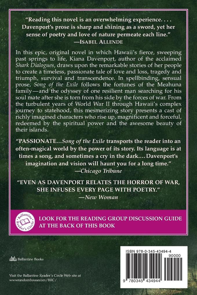 Weitere Ansicht: Song of the Exile | Kiana Davenport