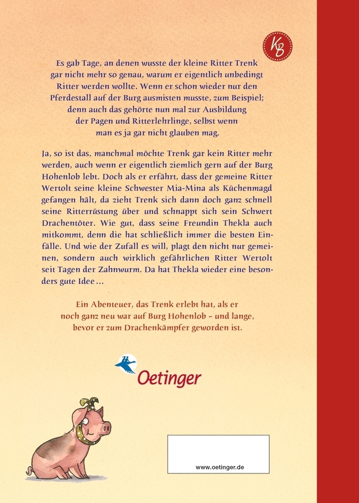 Weitere Ansicht: Der kleine Ritter Trenk und der ganz gemeine Zahnwurm | Kirsten Boie