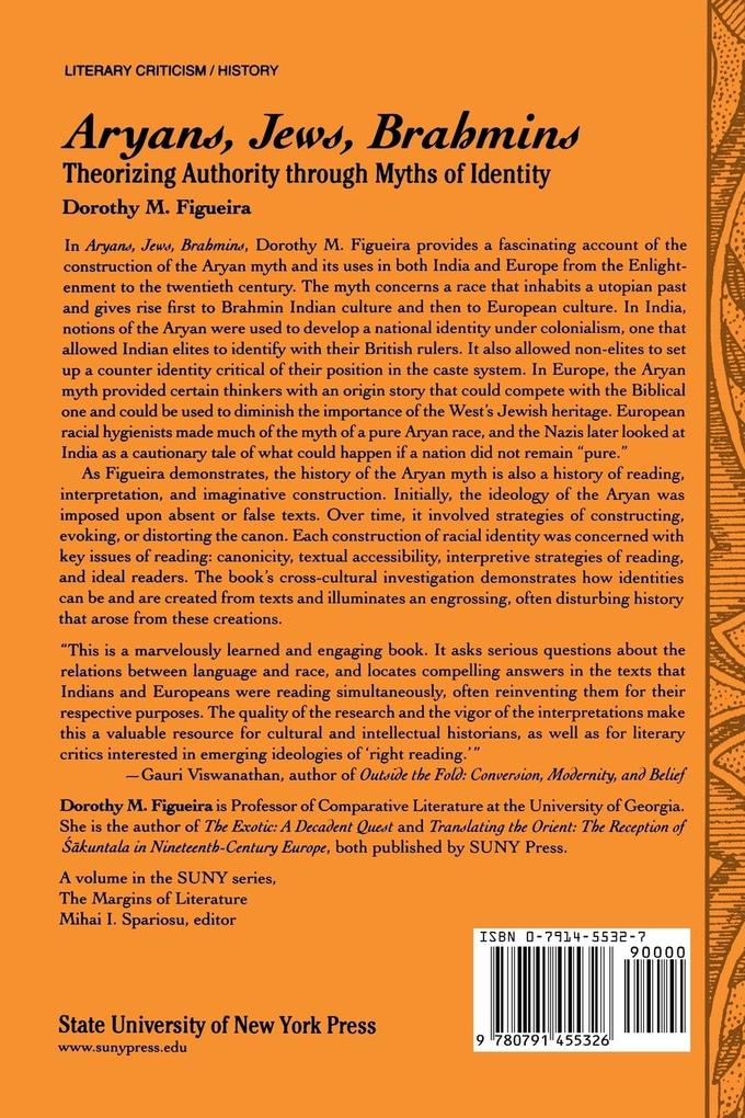 Weitere Ansicht: Aryans, Jews, Brahmins | Dorothy M. Figueira