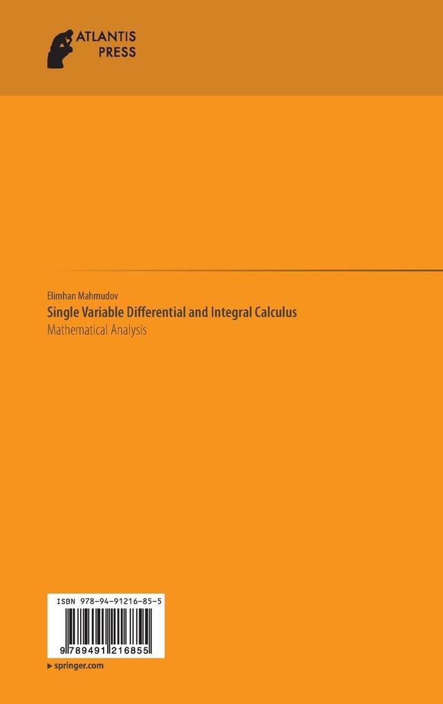 Weitere Ansicht: Single Variable Differential and Integral Calculus | Elimhan Mahmudov