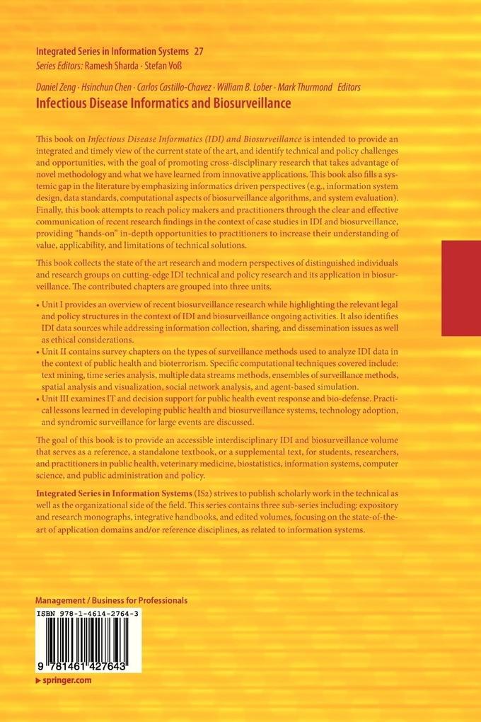 Weitere Ansicht: Infectious Disease Informatics and Biosurveillance