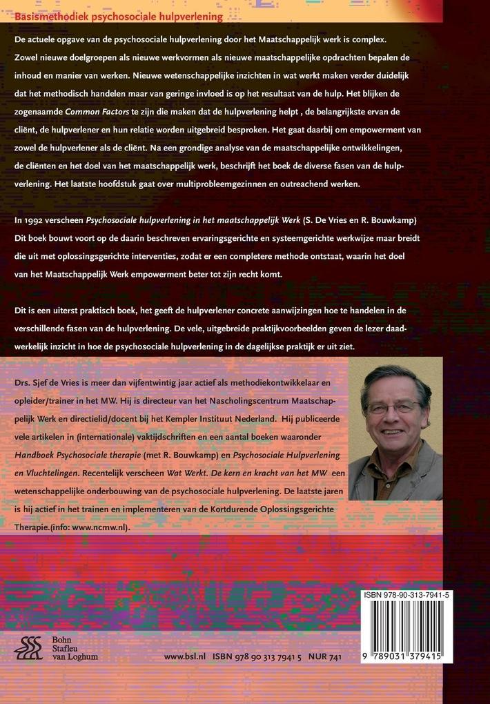 Weitere Ansicht: Basismethodiek psychosociale hulpverlening | Sjef de Vries
