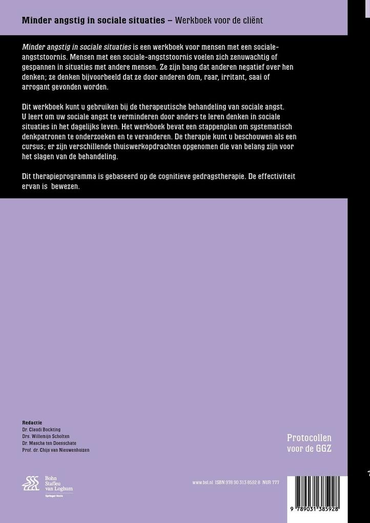 Weitere Ansicht: Minder angstig in sociale situaties | Susan Bögels