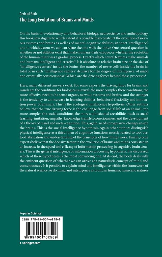 Weitere Ansicht: The Long Evolution of Brains and Minds | Gerhard Roth