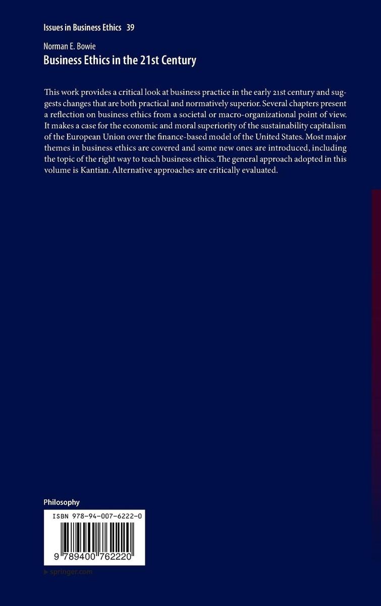 Weitere Ansicht: Business Ethics in the 21st Century | Norman Bowie