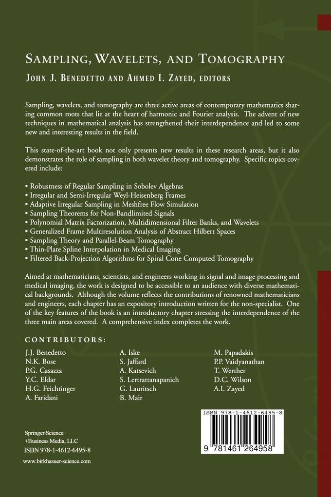 Weitere Ansicht: Sampling, Wavelets, and Tomography