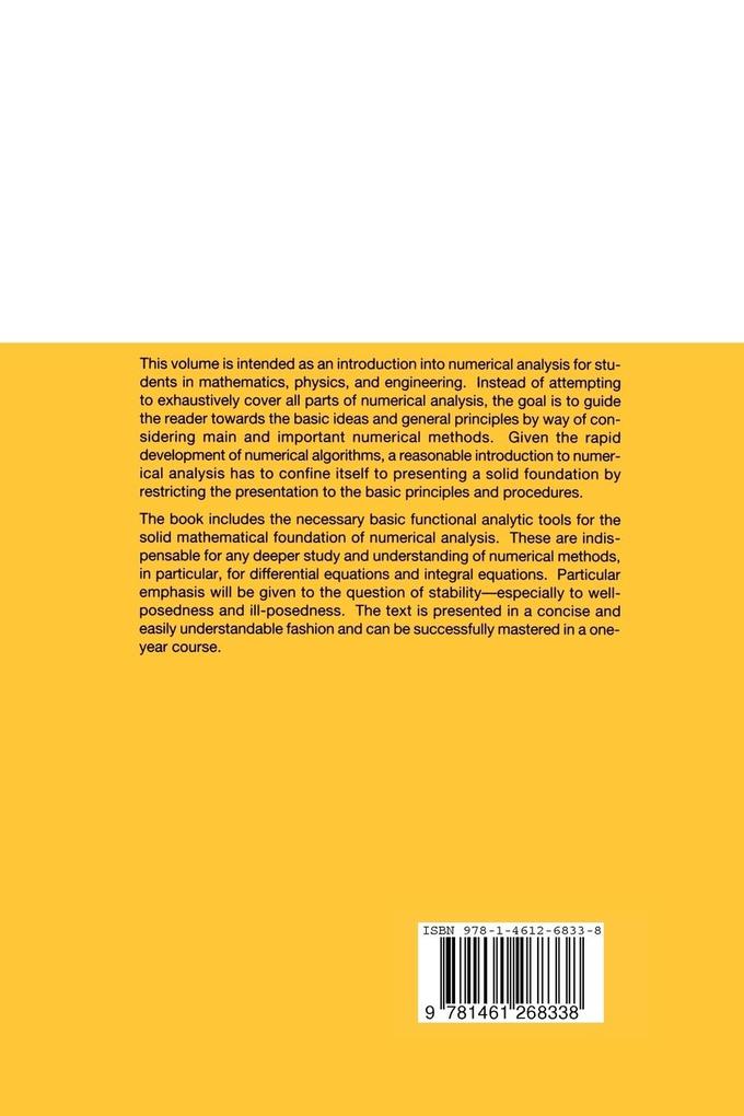 Weitere Ansicht: Numerical Analysis | Rainer Kress