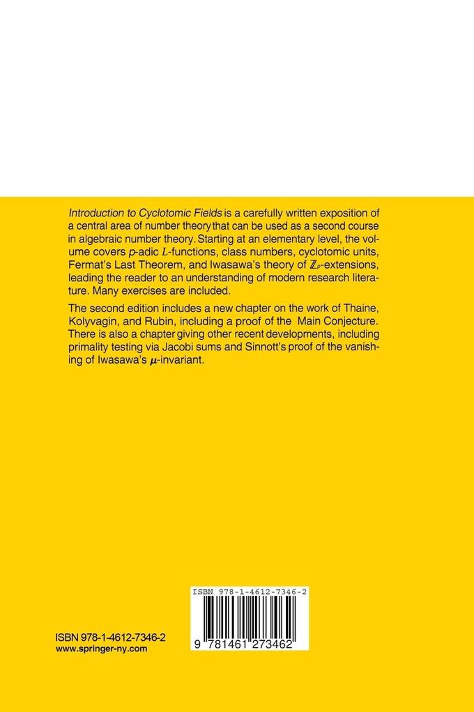 Weitere Ansicht: Introduction to Cyclotomic Fields | Lawrence C. Washington