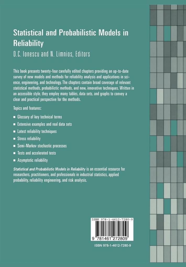 Weitere Ansicht: Statistical and Probabilistic Models in Reliability