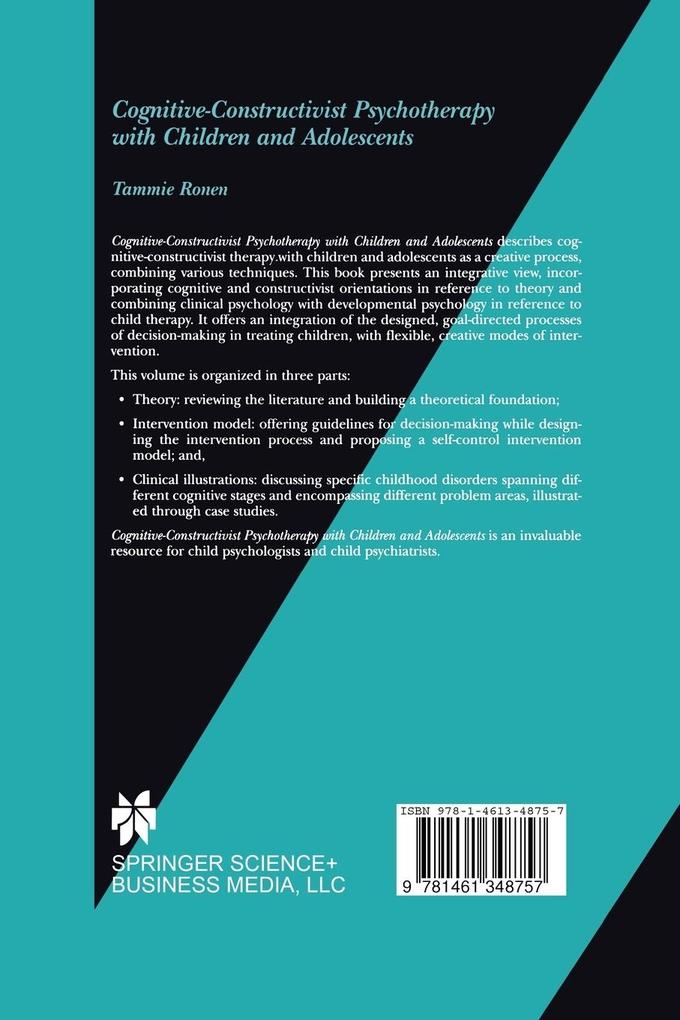 Weitere Ansicht: Cognitive-Constructivist Psychotherapy with Children and Adolescents | Tammie Ronen