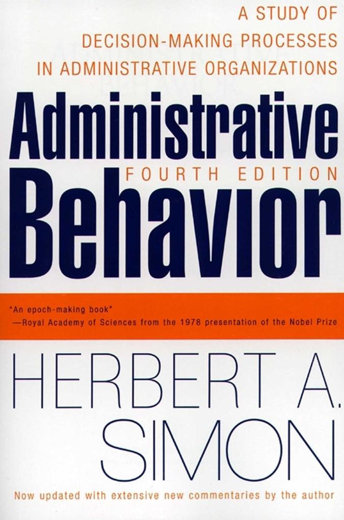 Produktbild: Administrative Behavior, 4th Edition | Herbert A. Simon