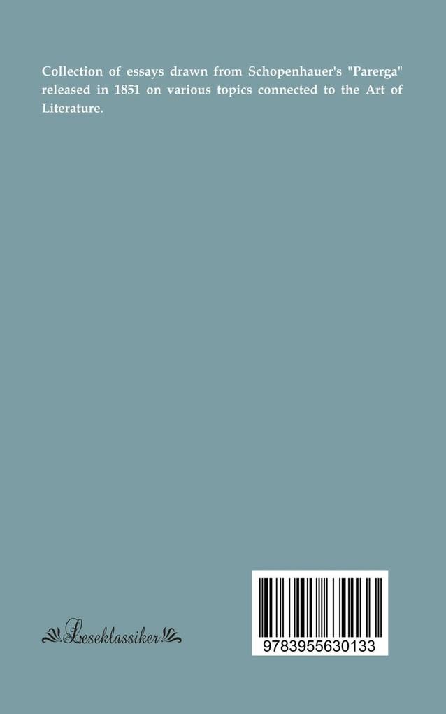 Weitere Ansicht: The Art of Literature | Arthur Schopenhauer