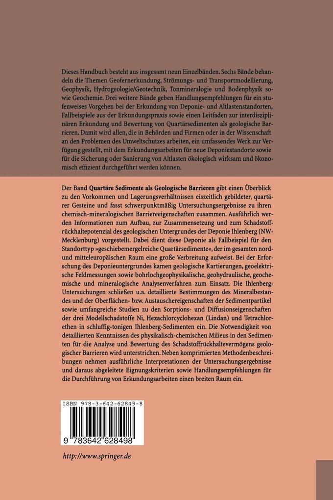 Weitere Ansicht: Handbuch zur Erkundung des Untergrundes von Deponien und Altlasten | Jörg Hammer