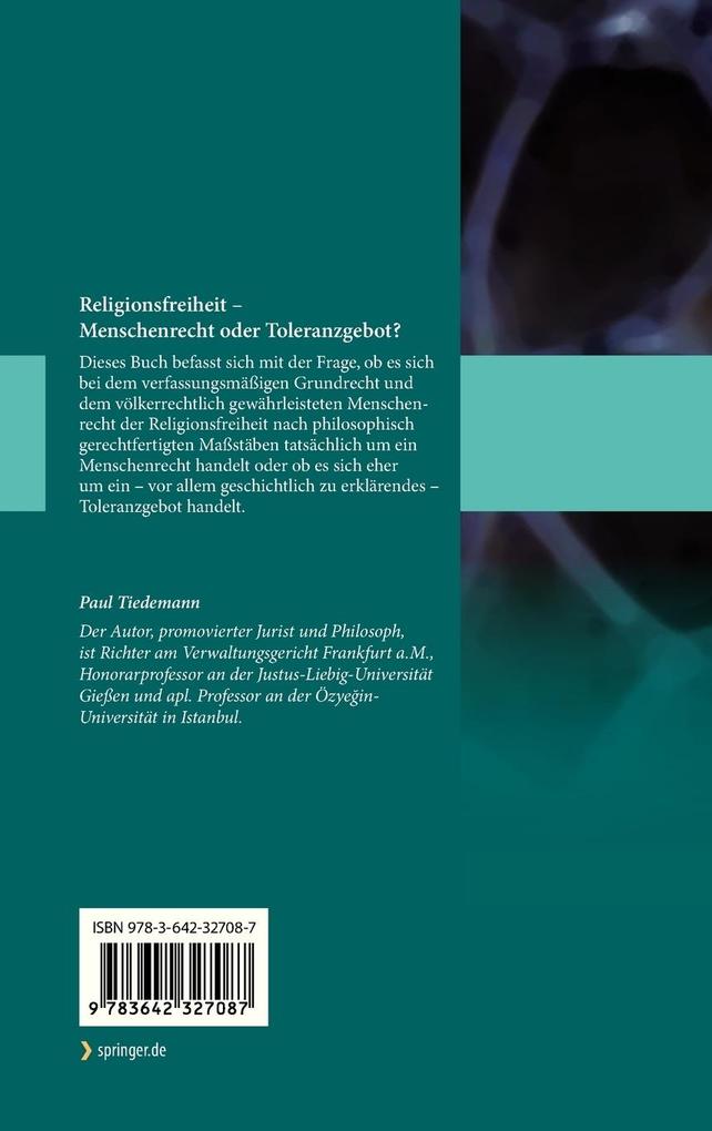 Weitere Ansicht: Religionsfreiheit - Menschenrecht oder Toleranzgebot? | Paul Tiedemann