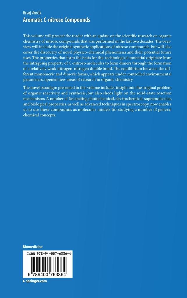 Weitere Ansicht: Aromatic C-nitroso Compounds | Hrvoj Vancik, Hrvoj Vanik