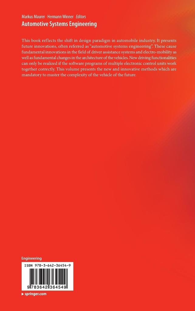 Weitere Ansicht: Automotive Systems Engineering