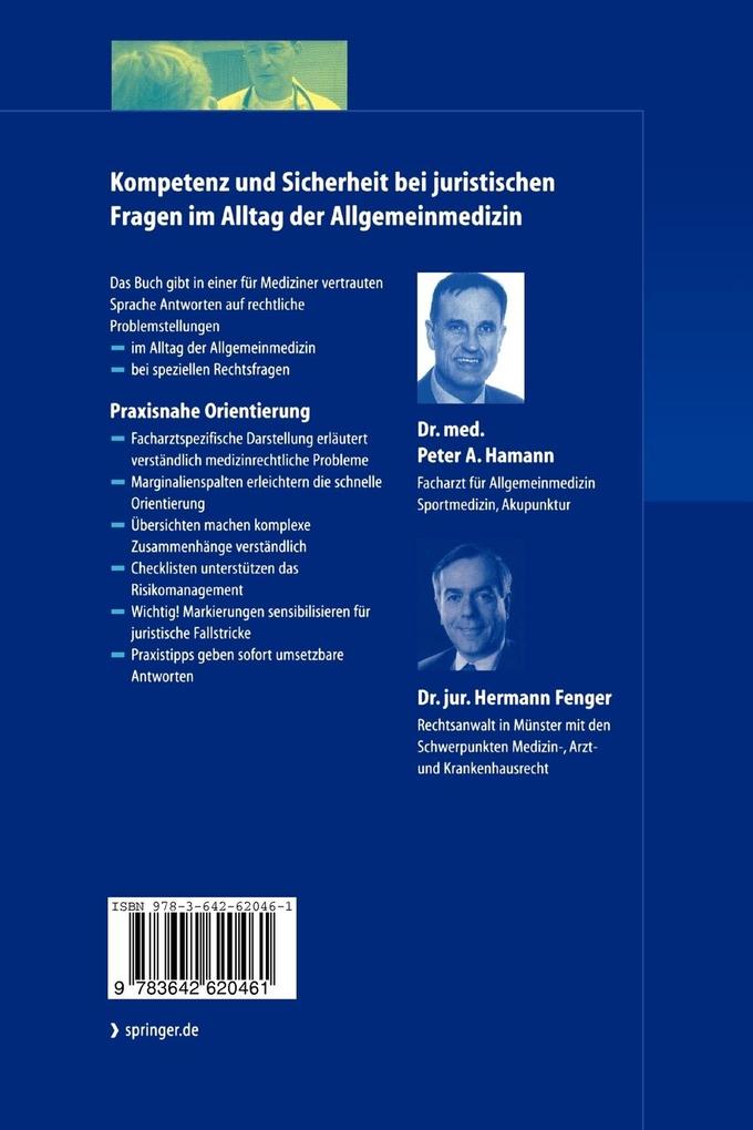 Weitere Ansicht: Allgemeinmedizin und Recht | Hermann Fenger, Peter Hamann