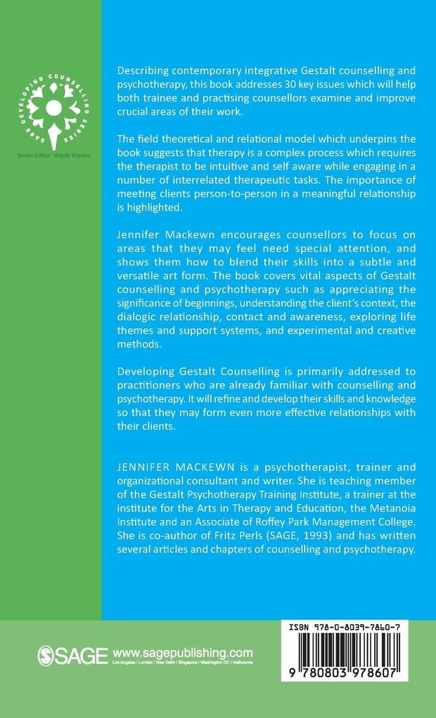 Weitere Ansicht: Developing Gestalt Counselling | Jennifer Mackewn