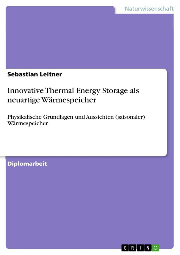 Produktbild: Innovative Thermal Energy Storage als neuartige Wärmespeicher | Sebastian Leitner