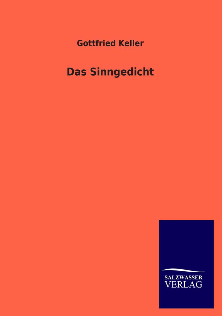 Produktbild: Das Sinngedicht | Gottfried Keller
