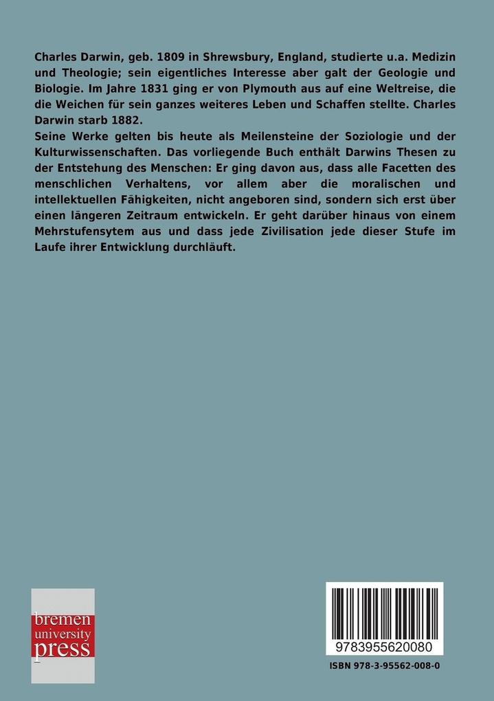 Weitere Ansicht: Die Abstammung des Menschen | Charles Darwin