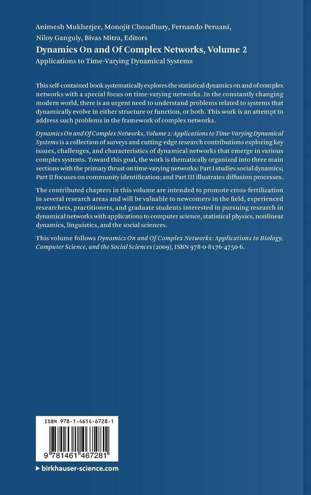 Weitere Ansicht: Dynamics On and Of Complex Networks, Volume 2