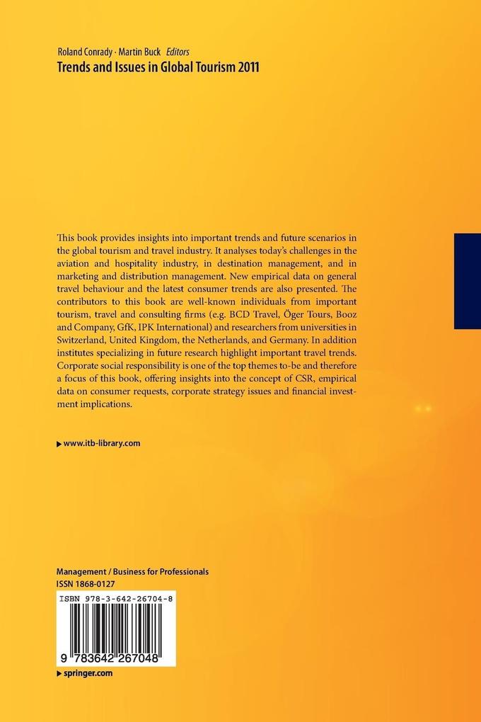 Weitere Ansicht: Trends and Issues in Global Tourism 2011