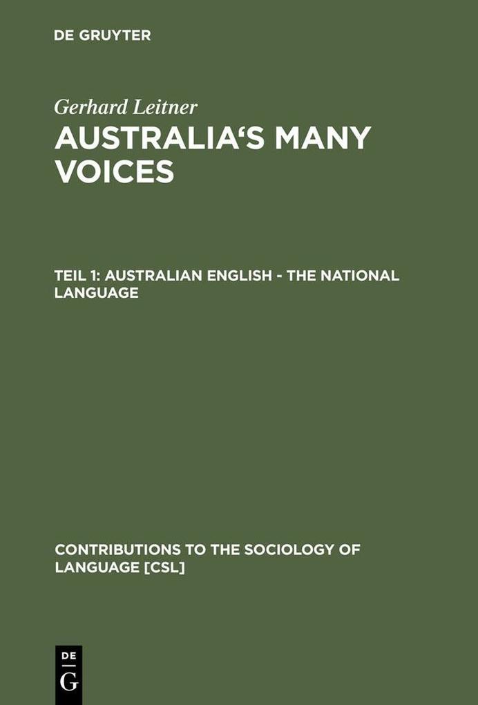 Produktbild: Australian English - The National Language | Gerhard Leitner