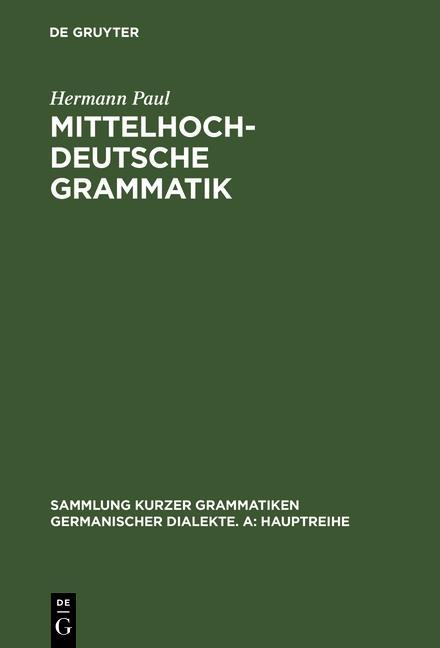 Produktbild: Mittelhochdeutsche Grammatik | Hermann Paul