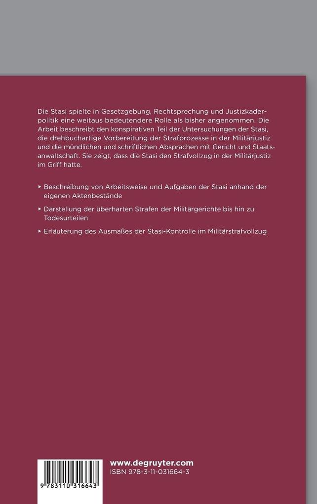Weitere Ansicht: Stasi und DDR-Militärjustiz | Helmut Irmen