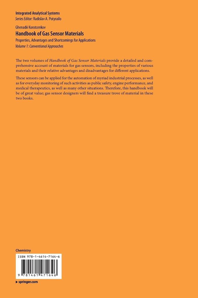 Weitere Ansicht: Handbook of Gas Sensor Materials | Ghenadii Korotcenkov