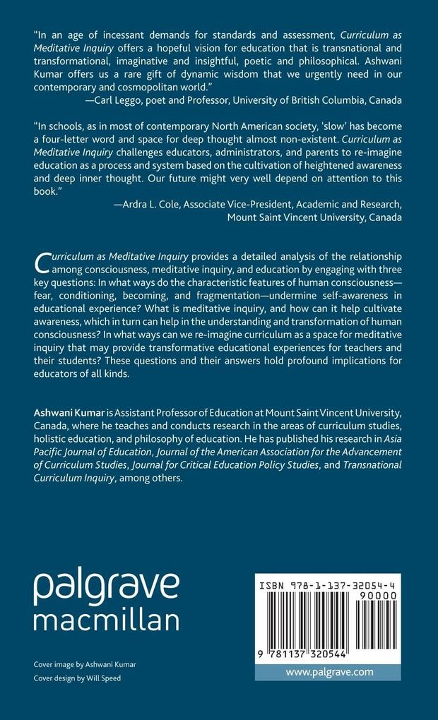 Weitere Ansicht: Curriculum as Meditative Inquiry | A. Kumar