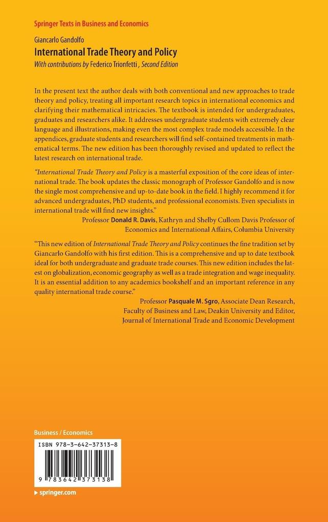 Weitere Ansicht: International Trade Theory and Policy | Giancarlo Gandolfo