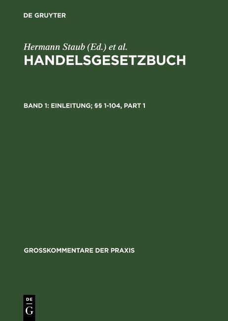 Produktbild: Einleitung; §§ 1-104