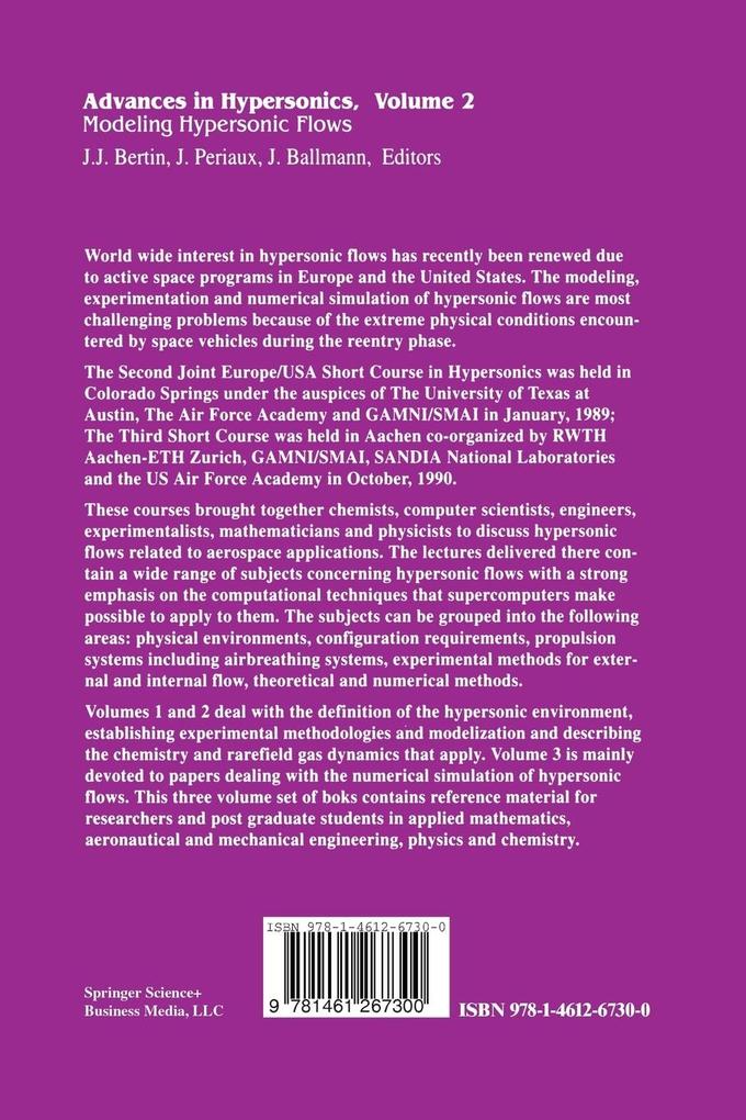 Weitere Ansicht: Advances in Hypersonics | Bertin, Ballmann, Periaux