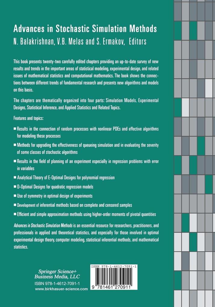 Weitere Ansicht: Advances in Stochastic Simulation Methods