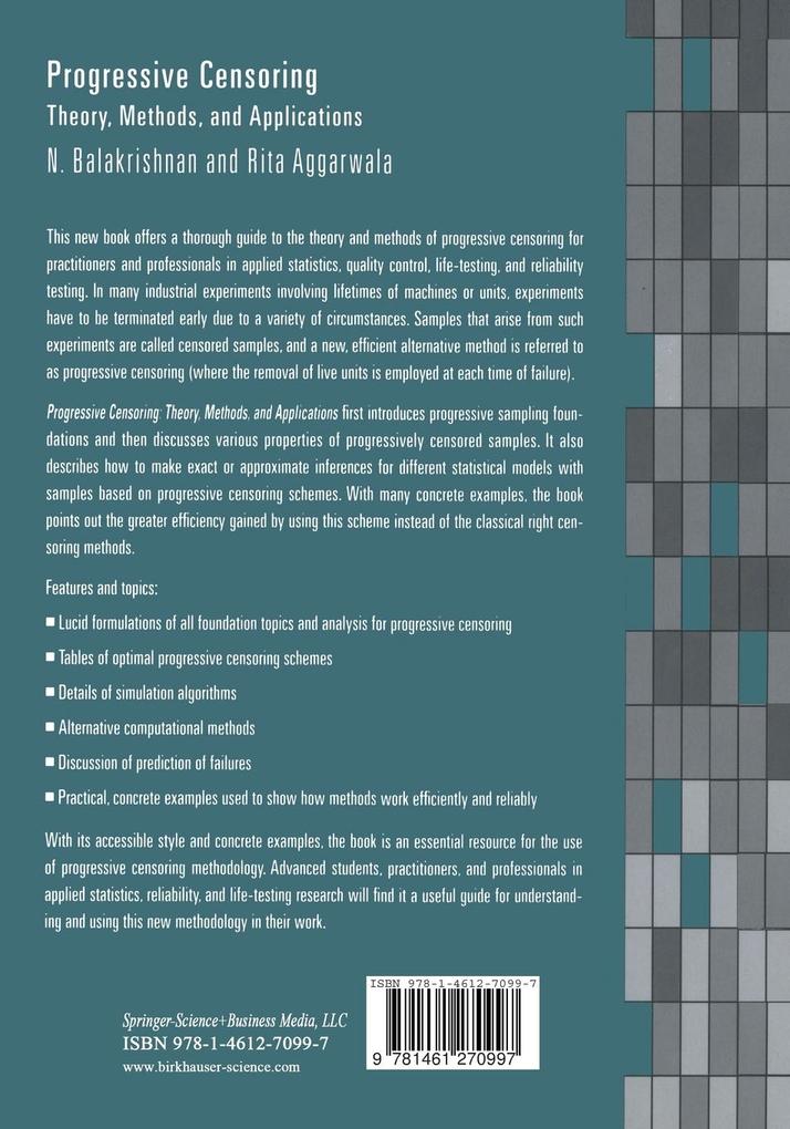 Weitere Ansicht: Progressive Censoring | N. Balakrishnan, Rita Aggarwala
