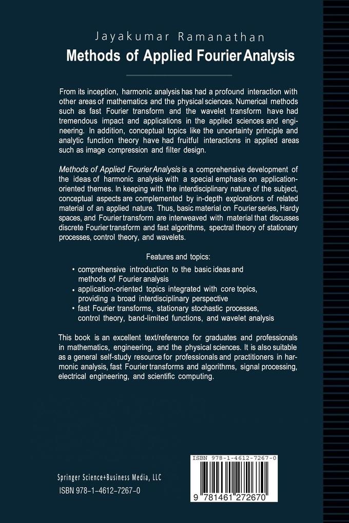 Weitere Ansicht: Methods of Applied Fourier Analysis | Jayakumar Ramanathan