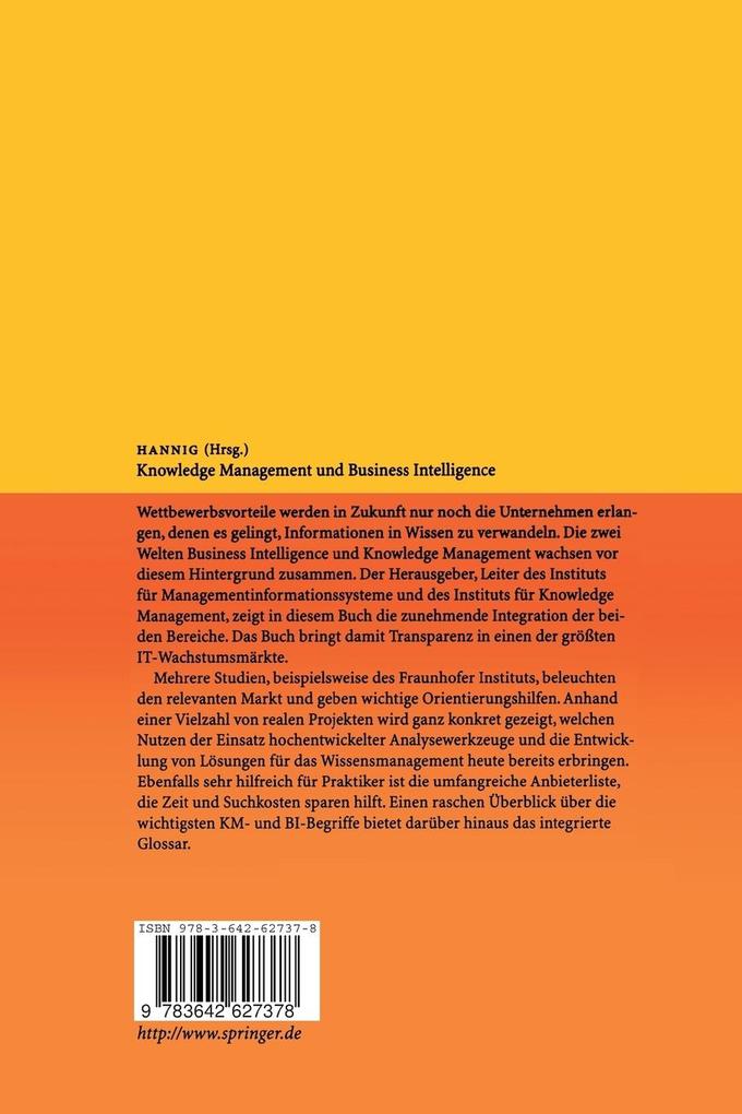 Weitere Ansicht: Knowledge Management und Business Intelligence