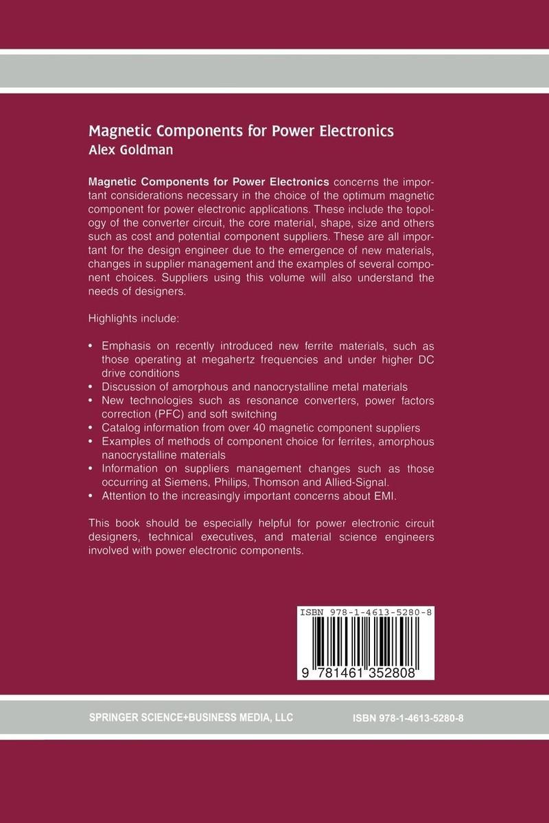 Weitere Ansicht: Magnetic Components for Power Electronics | Alex Goldman