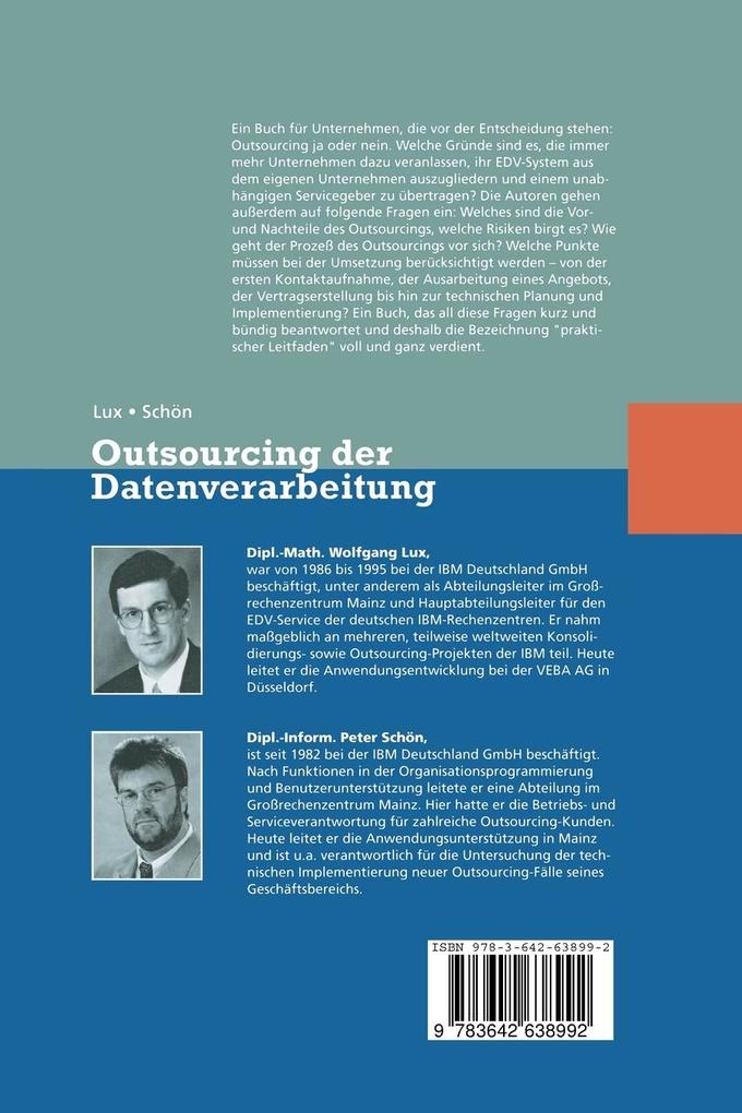 Weitere Ansicht: Outsourcing der Datenverarbeitung | Peter Schön, wlfgang lux