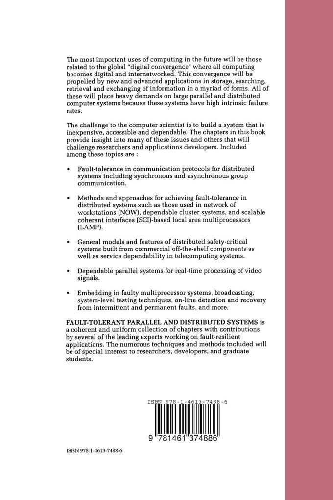 Weitere Ansicht: Fault-Tolerant Parallel and Distributed Systems