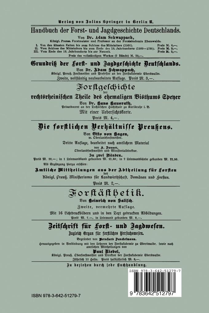 Weitere Ansicht: Die Forsten des regierenden fürstenhauses Reuk j. L. in der Zeit vom 17. bis zum 19. Jahrhundert | Ph. Sieber