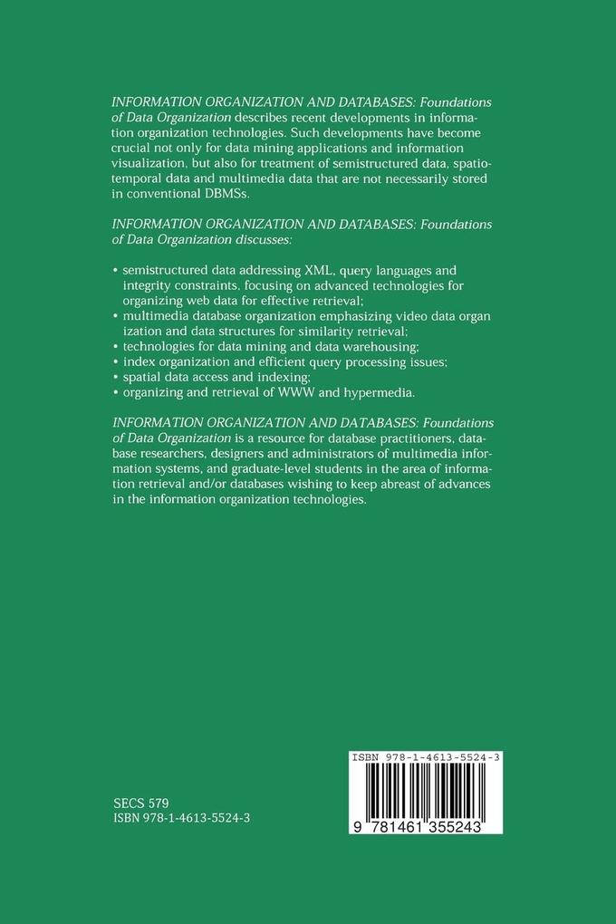 Weitere Ansicht: Information Organization and Databases