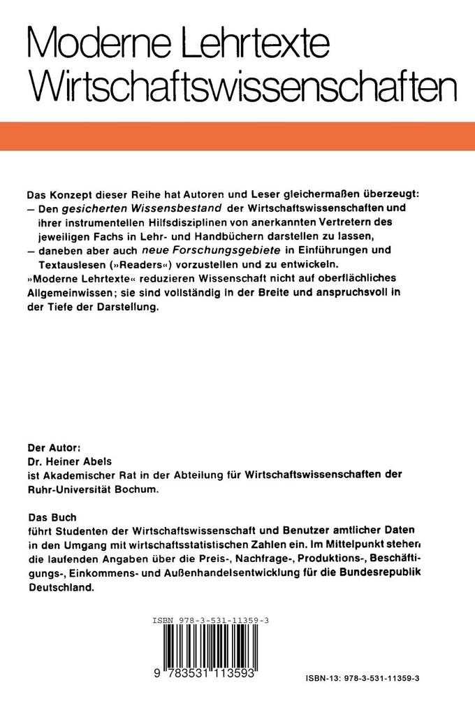 Weitere Ansicht: Wirtschaftsstatistik | Heiner Abels